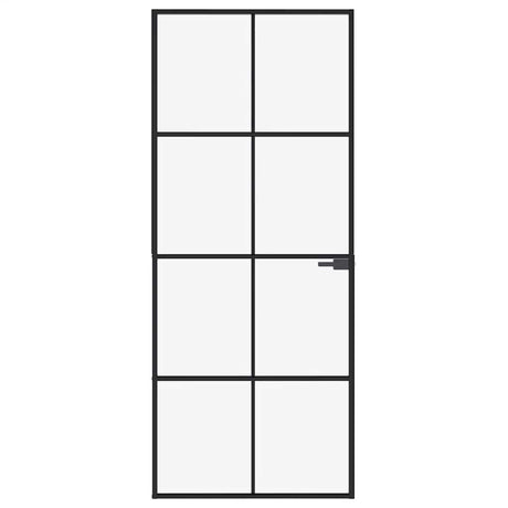 VIDAXX Interiør dør 83x201,5 cm tempereret glas og aluminium smal sort sort