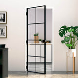 VIDAXX Interiør dør 83x201,5 cm tempereret glas og aluminium smal sort sort