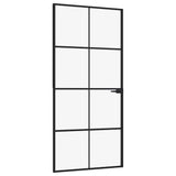 VIDAXX Interiør dør 93x201,5 cm tempereret glas og aluminium smal sort sort