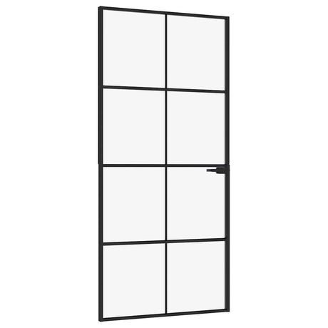VIDAXX Interiør dør 93x201,5 cm tempereret glas og aluminium smal sort sort