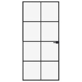 VIDAXX Interiør dør 93x201,5 cm tempereret glas og aluminium smal sort sort