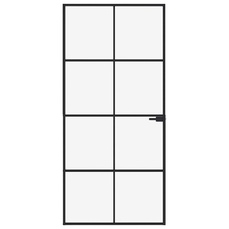 VIDAXX Interiør dør 93x201,5 cm tempereret glas og aluminium smal sort sort