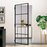 VIDAXX Interiør dør 93x201,5 cm tempereret glas og aluminium smal sort sort