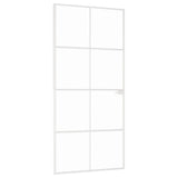 Vidaxx Interiør Dør 93x201,5 cm tempereret glas og aluminium smalle hvid