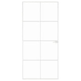 Vidaxx Interiør Dør 93x201,5 cm tempereret glas og aluminium smalle hvid