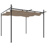 Vidaxl pergola met uitschuifbaar dak 295x292x230 taupe