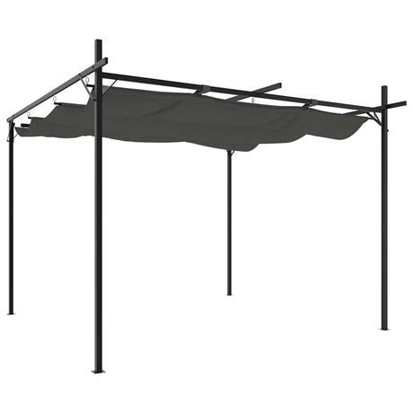 Vidaxl Pergola med udvideligt tag 295x292x230 Anthracite