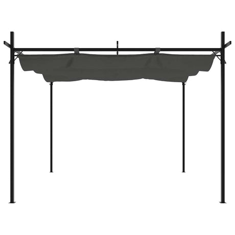 Vidaxl Pergola med udvideligt tag 295x292x230 Anthracite