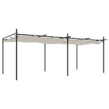 Vidaxl Pergola med udtrækkeligt tag 589x292x230 cremefarvet