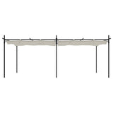 Vidaxl Pergola med udtrækkeligt tag 589x292x230 cremefarvet