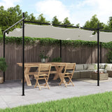 Vidaxl Pergola med udtrækkeligt tag 589x292x230 cremefarvet