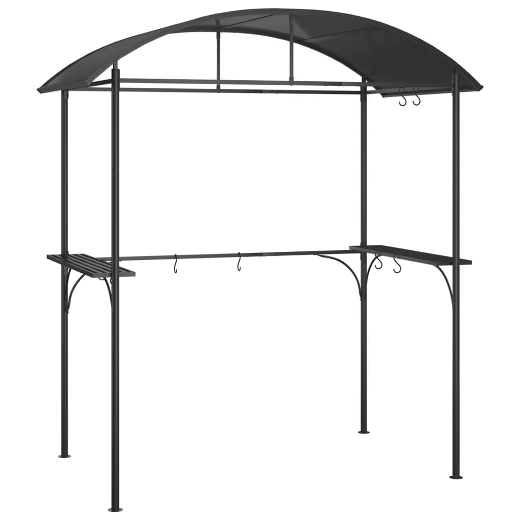 Vidaxx Barbecue Pavilion med sidehylder 220x115x230 cm stål antracit