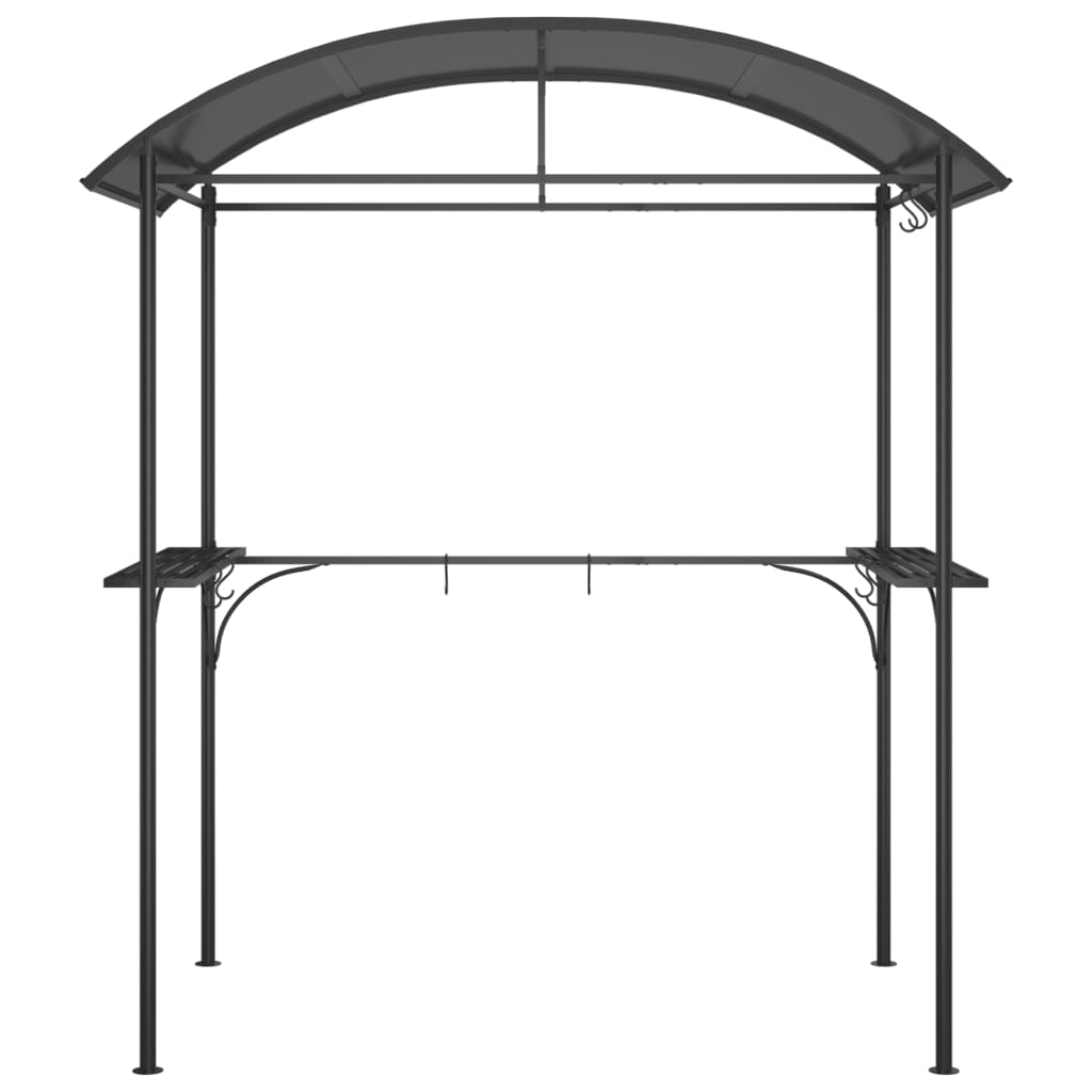 Vidaxx Barbecue Pavilion med sidehylder 220x115x230 cm stål antracit