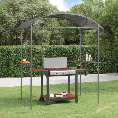 Vidaxx Barbecue Pavilion med sidehylder 220x115x230 cm stål antracit