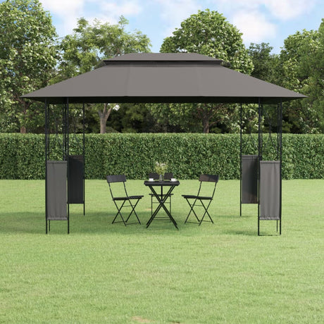 Vidaxx Gazebo med tag 400x300x270 cm stål antracit