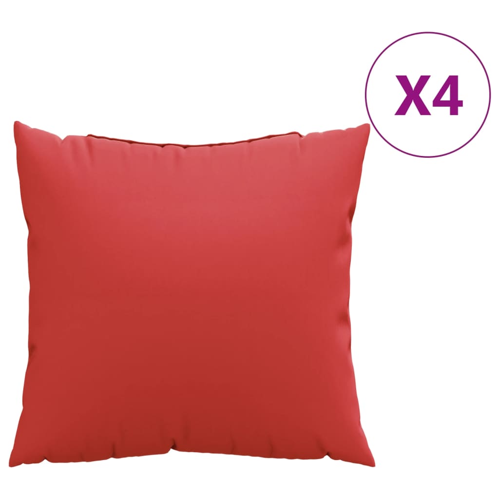 Vidaxl Sofa Puder 4 PCS 50x50 cm stof rød
