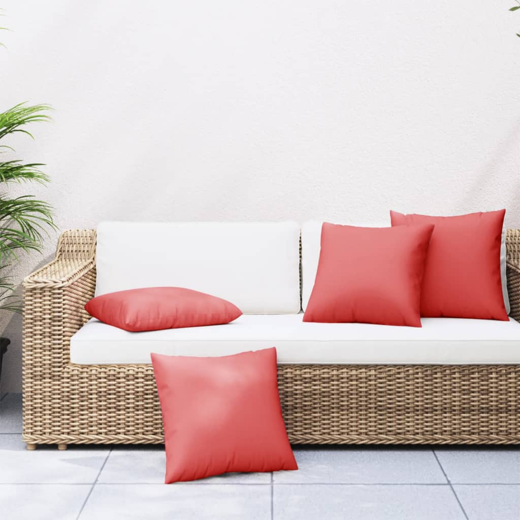 Vidaxl Sofa Puder 4 PCS 50x50 cm stof rød