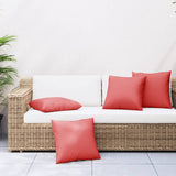 Vidaxl Sofa Puder 4 PCS 50x50 cm stof rød