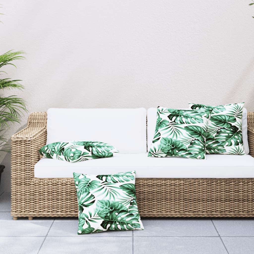 Vidaxl Sofa Puder 4 stk. Bladmønster 50x50 cm stof