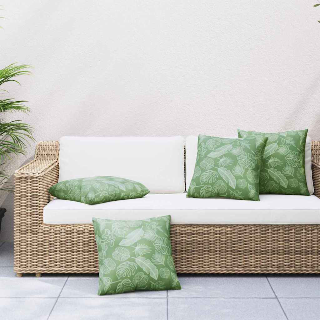 Vidaxl spreidkussens blad 4 pcs bladpatroon 60 x 60 cm polyester stof