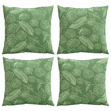 Vidaxl spreidkussens blad 4 pcs bladpatroon 60 x 60 cm polyester stof