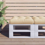 Vidaxl Palle Pushion 50x50x12 cm stof beige