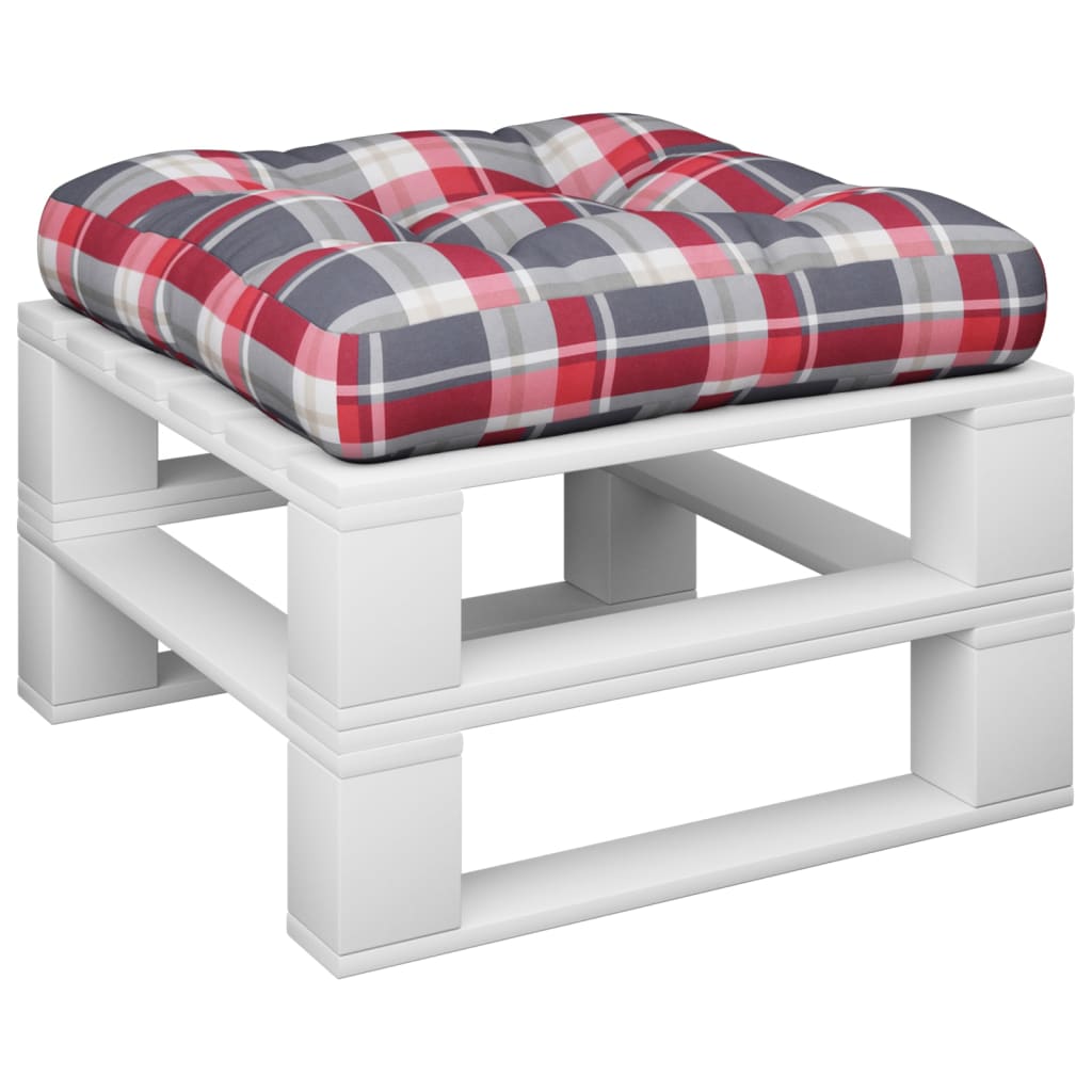 VIDAXX PALLET PUSHION 50x50x12 cm Stof Diamond Mønster Rød