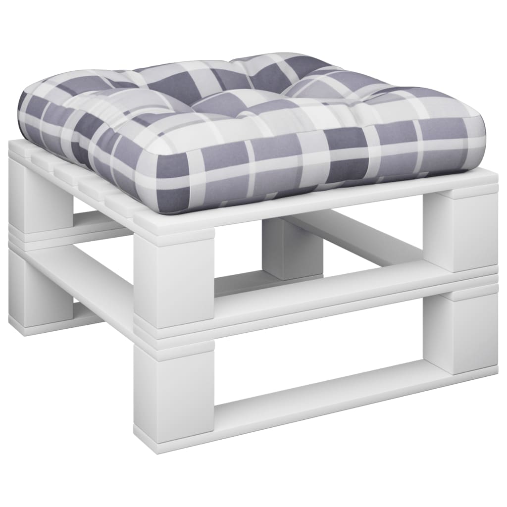 Vidaxx Pallet Pushion 50x50x12 cm Stof Diamond Mønster Grå