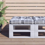 Vidaxx Pallet Pushion 50x50x12 cm Stof Diamond Mønster Grå