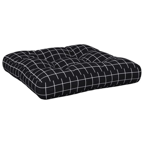Vidaxl Pallet Pushion Diamond Mønster 50x50x12 cm Stof sort sort