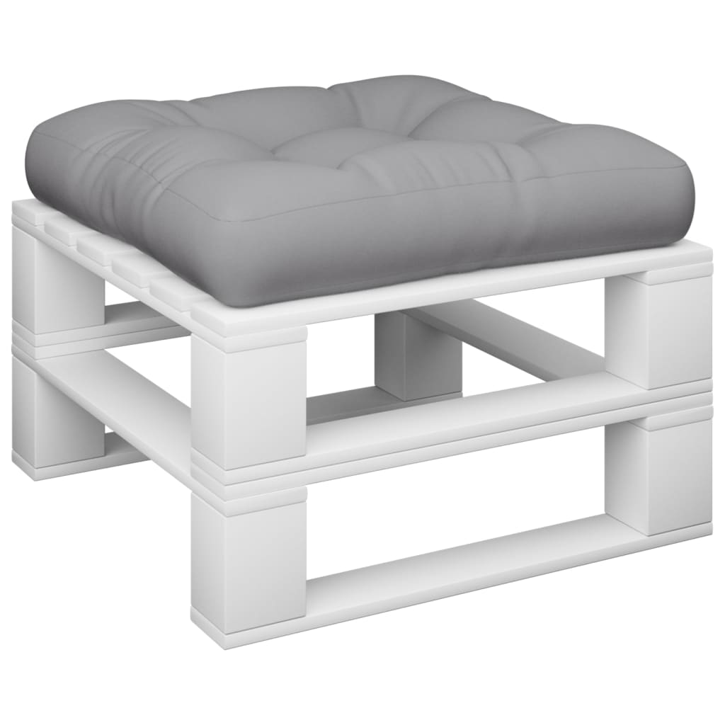 Vidaxl Palletpude 60x60x12 cm stof grå