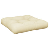 Vidaxl Pallet Pushion 60x60x12 cm stofcreme-farvet