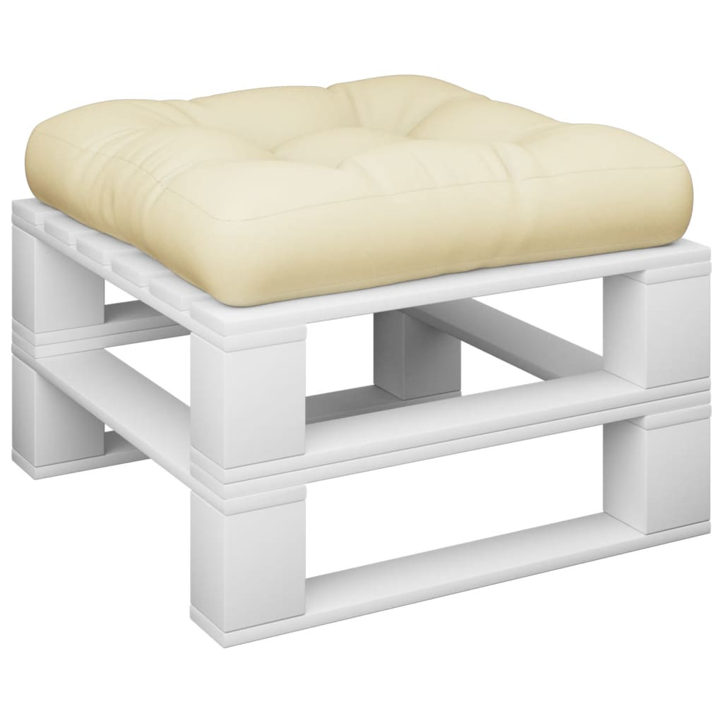 Vidaxl Pallet Pushion 60x60x12 cm stofcreme-farvet