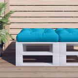 Vidaxl Palletpude 60x60x12 cm stof blå