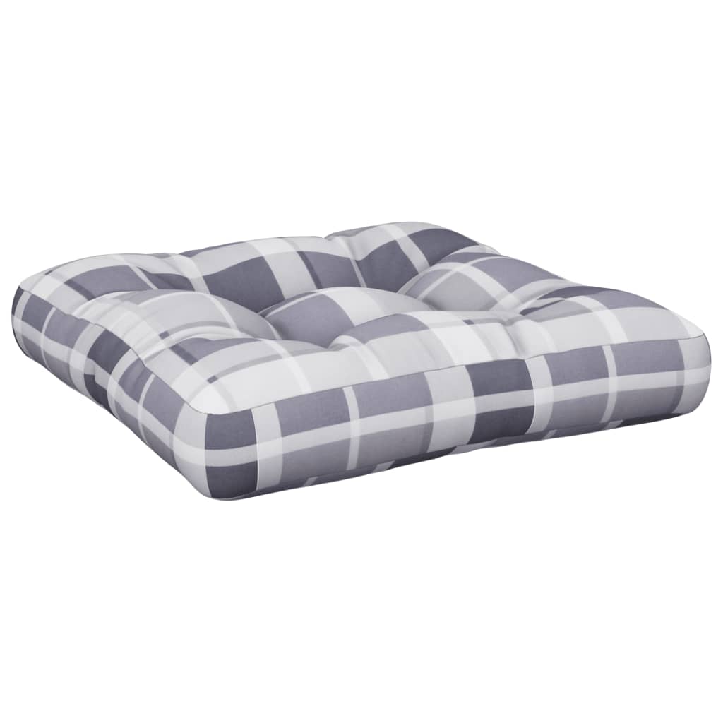 Vidaxl Pallet Pushion 60x60x12 cm Stof Diamond Mønster Grå