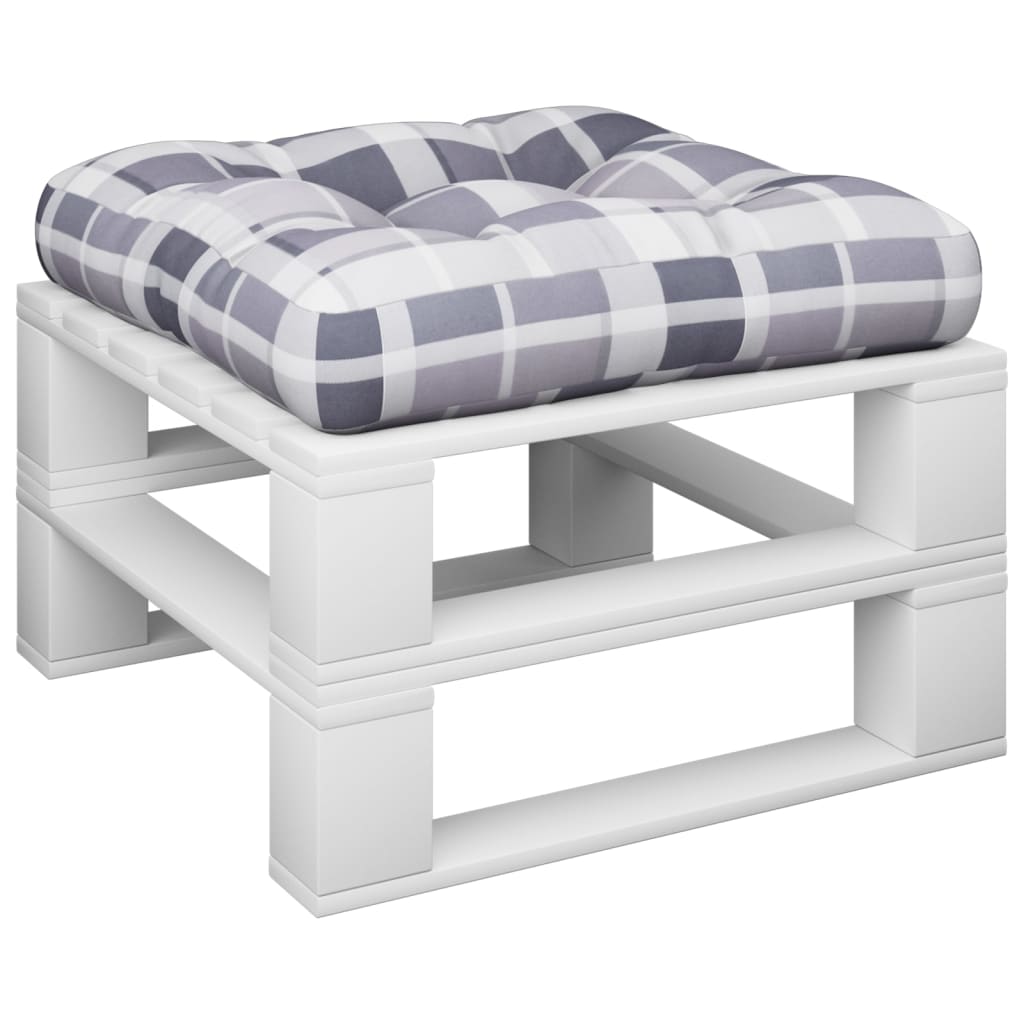 Vidaxl Pallet Pushion 60x60x12 cm Stof Diamond Mønster Grå