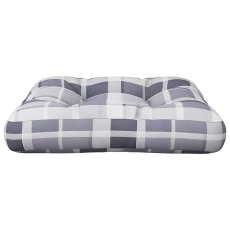 Vidaxl Pallet Pushion 60x60x12 cm Stof Diamond Mønster Grå