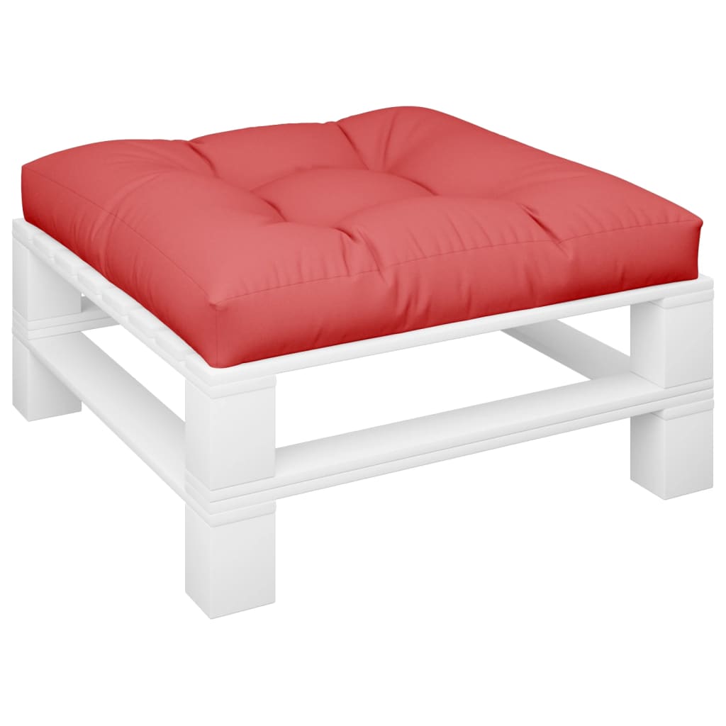 Vidaxl Palletpude 70x70x12 cm stof rød