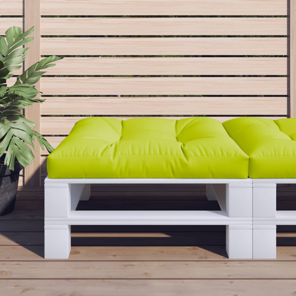 Vidaxl Palletpude 70x70x12 cm stof lysegrøn