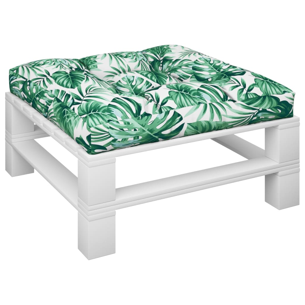 VidaXL pallepude bladmønster 70x70x12 cm