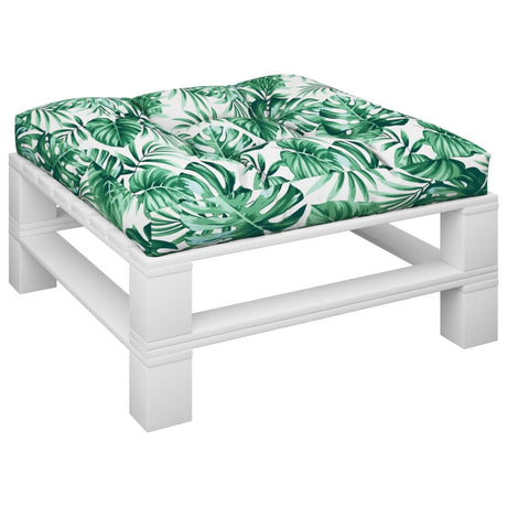 VidaXL pallepude bladmønster 70x70x12 cm