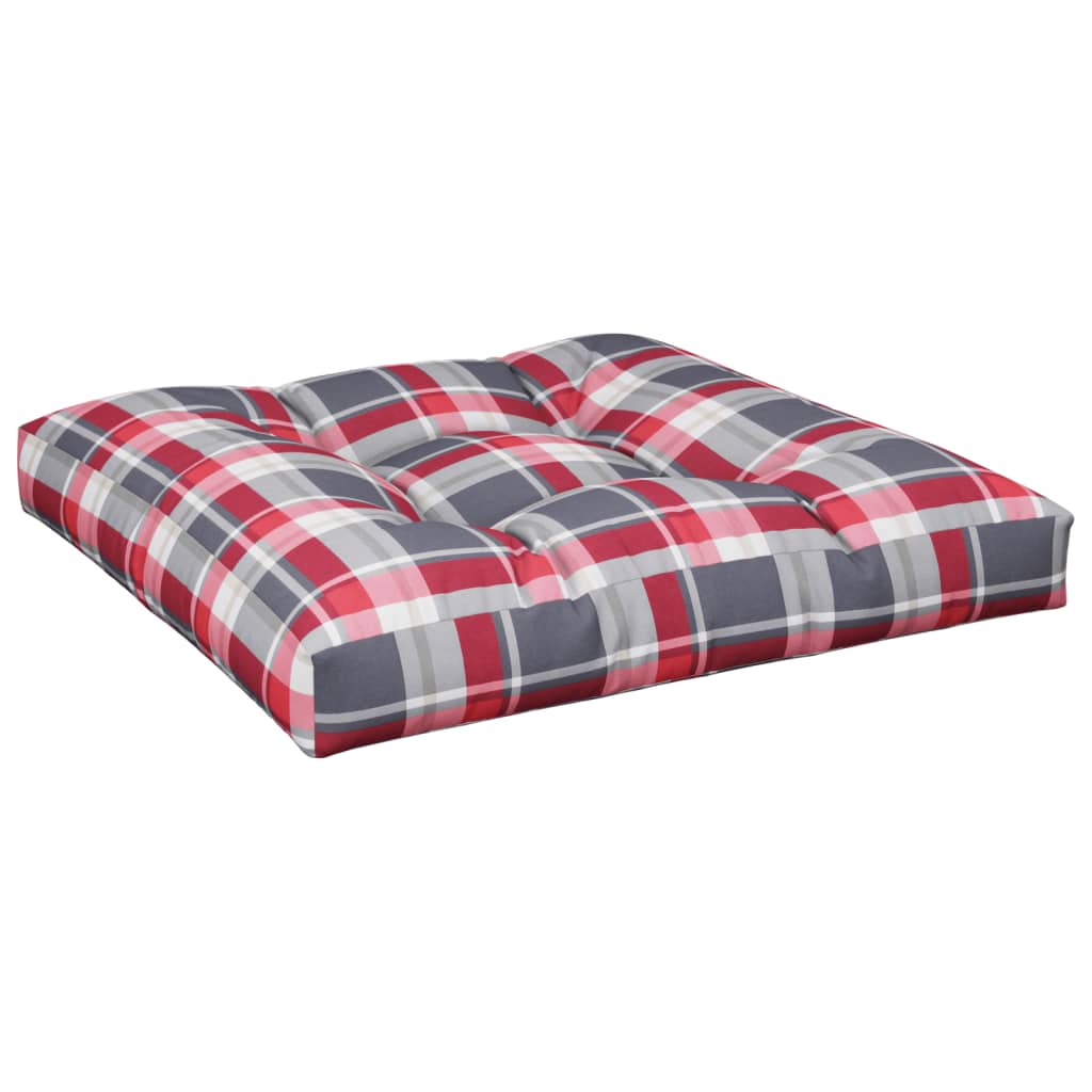 VIDAXX PALLET PUSHION 70x70x12 cm stof Diamond Mønster Rød