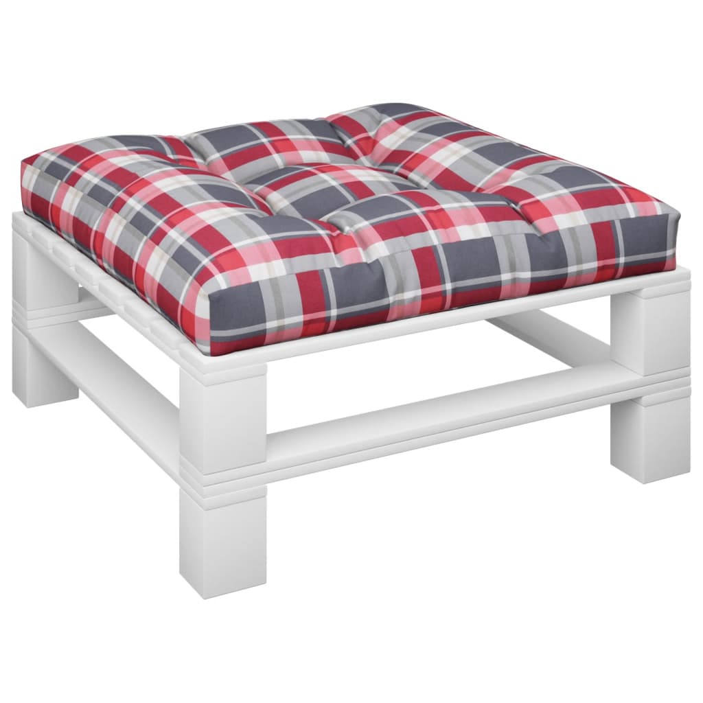 VIDAXX PALLET PUSHION 70x70x12 cm stof Diamond Mønster Rød