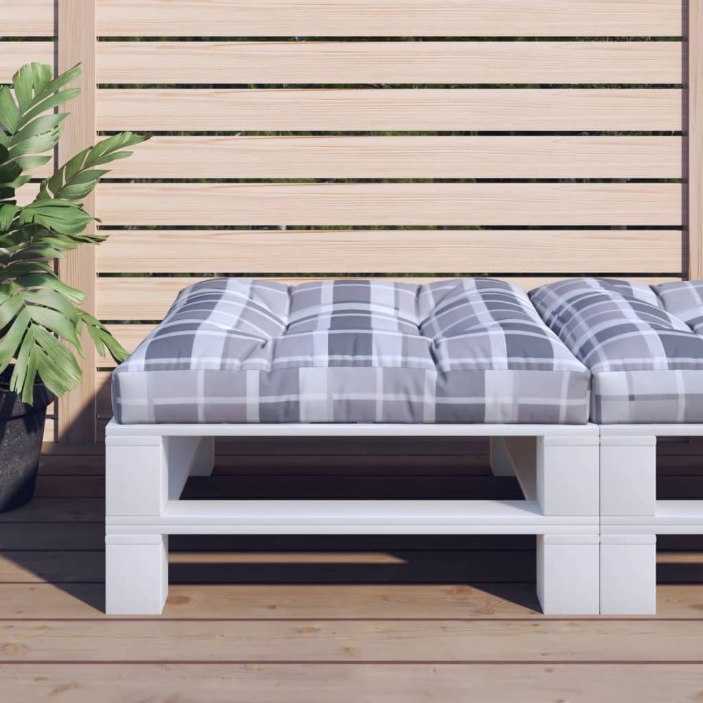 Vidaxl Pallet Pushion 70x70x12 cm Stof Diamond Mønster Grå