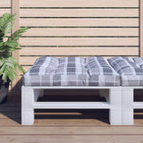 Vidaxl Pallet Pushion 70x70x12 cm Stof Diamond Mønster Grå