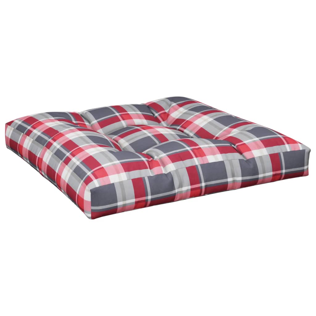 VIDAXX PALLET PUSHION 80x80x12 cm stof diamant mønster rød
