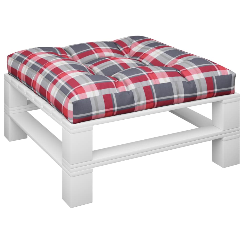 VIDAXX PALLET PUSHION 80x80x12 cm stof diamant mønster rød