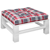 VIDAXX PALLET PUSHION 80x80x12 cm stof diamant mønster rød