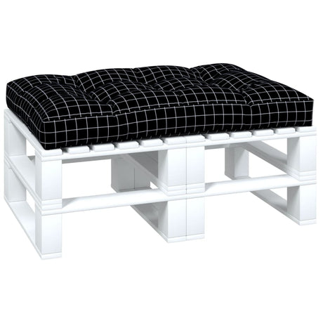 Vidaxx Pallet Pushion Diamond Mønster 120x80x12 cm Stof sort sort