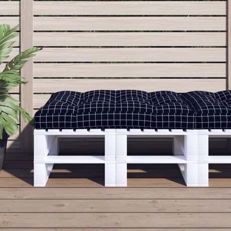 Vidaxx Pallet Pushion Diamond Mønster 120x80x12 cm Stof sort sort